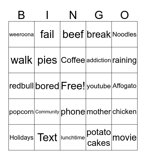 Bingoness Bingo Card