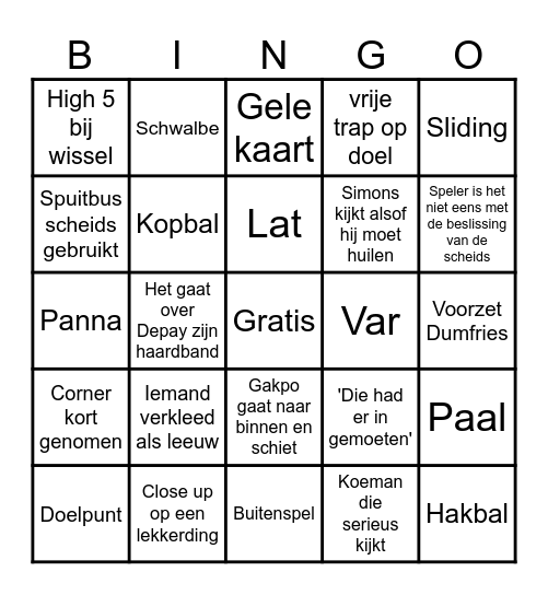 EK 2024 Bingo Card