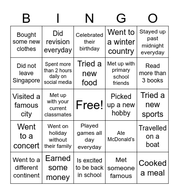 Find Someone Who... June Holiday Edition Bingo Card