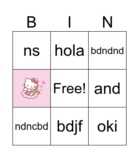 Bingo sin título Bingo Card