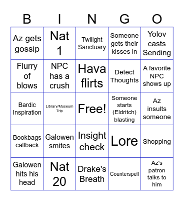 Hooligans Bingo Card Bingo Card