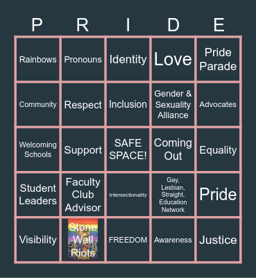 LGBTQ+ Bingo Card