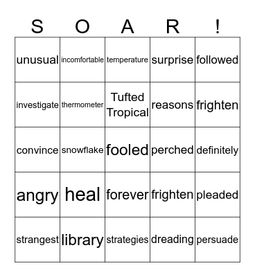 Tree of Birds Bingo Card