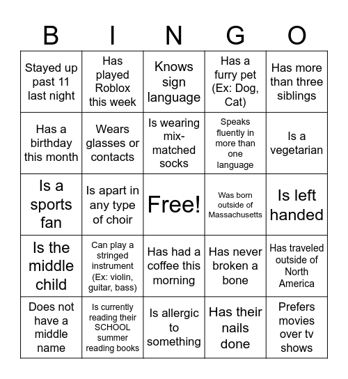 Collaboratory Bingo Card