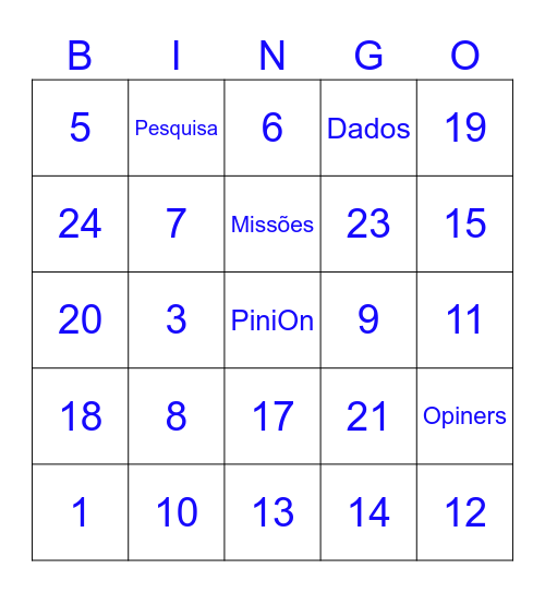 Bingo Junino Bingo Card