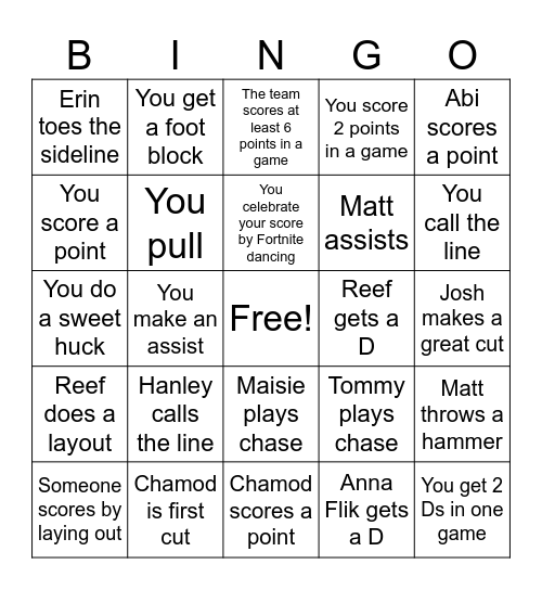 PICNIC Nationals Bingo 2024 Bingo Card