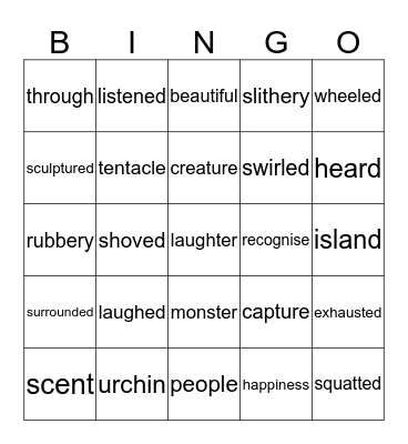 THE ISLAND Bingo Card