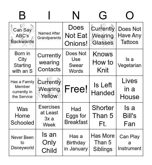 Virtual Bingo Card