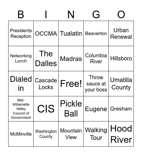 SSW Consulting OCCMA BINGO Card