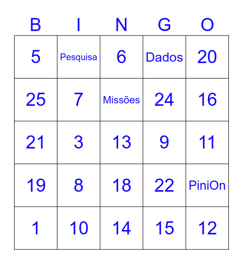 Bingo Junino Bingo Card