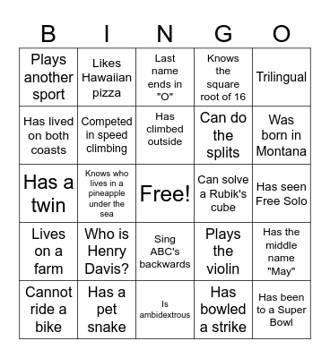 Youth Fest 2024 Bingo Card