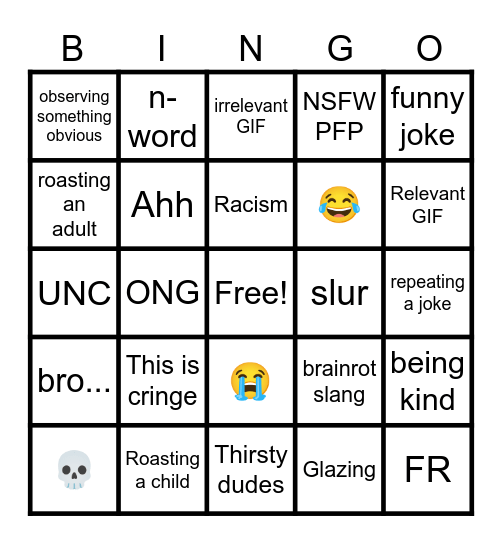 Instagram Reels Bingo Card