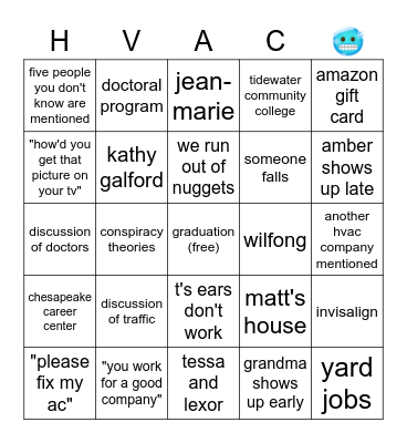 graduation party bingo Card