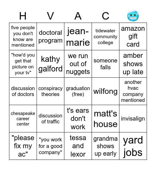 graduation party bingo Card