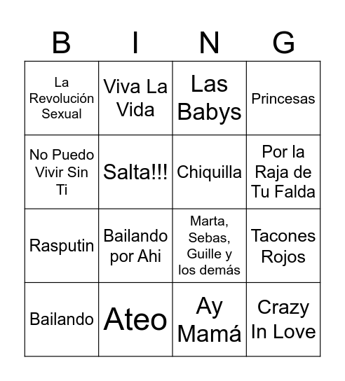 BINGA SANT JOAN 2024 Bingo Card