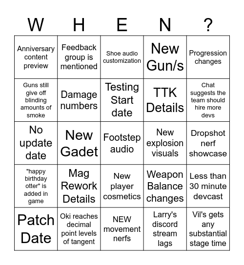 Give it up for devcast #29 Bingo Card