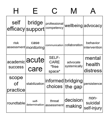 buzzword bingo Card