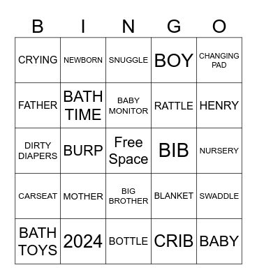 BABY BINGO Card