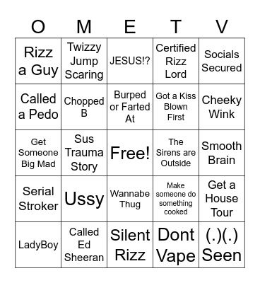 OME TV BINGO Card