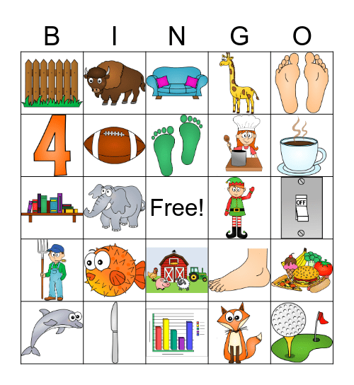 F Bingo Card