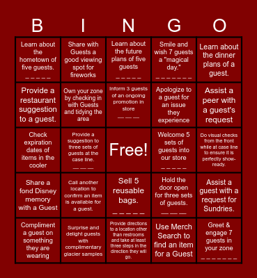Boardwalk Merchandise Bingo Card