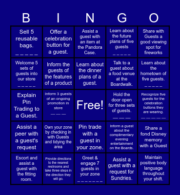 Boardwalk Merchandise Bingo Card