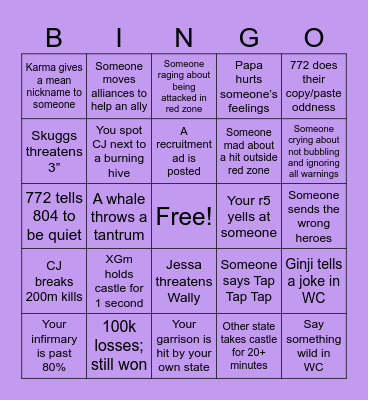 804 SvS Bingo Card