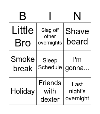 Bell bingo Card