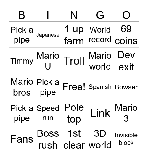 SSM2 EXPERT Bingo Card