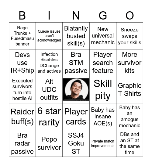 s6 strim Bingo Card