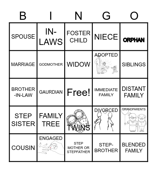 FAMILY BINGO Card