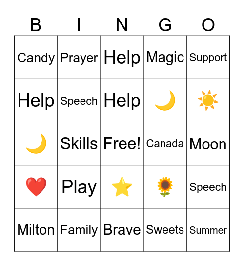 EID PARTY Bingo Card