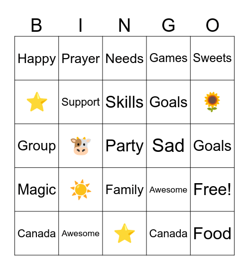 EID PARTY Bingo Card