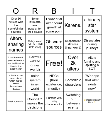how similar are you to us Bingo Card