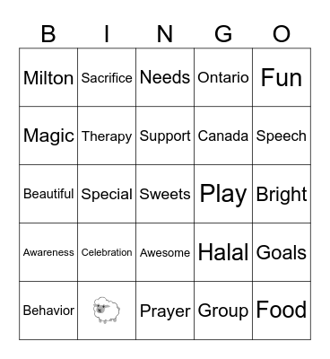 Eid Bingo Card