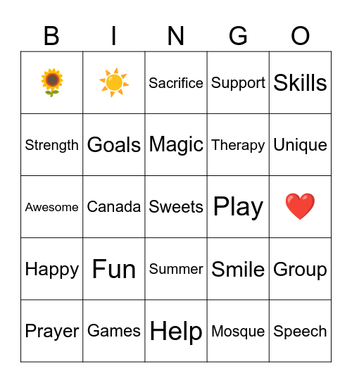 E I D       P A R T Y Bingo Card
