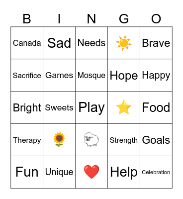 E I D  P A R T Y Bingo Card