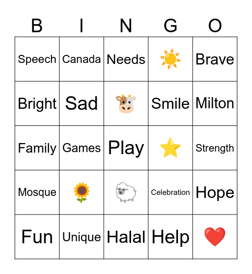 E I D P A R T Y Bingo Card