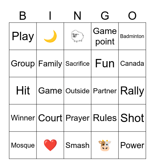 EID  SMASH  CELEBRATION Bingo Card