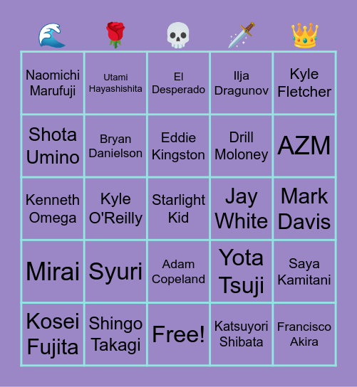 Umino Favs Bingo Card