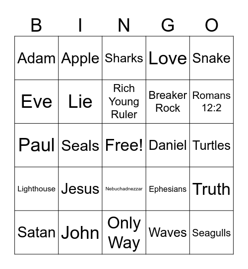 Kindergarten & 1st BINGO Card