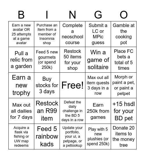 GRUNDOS BINGO Card