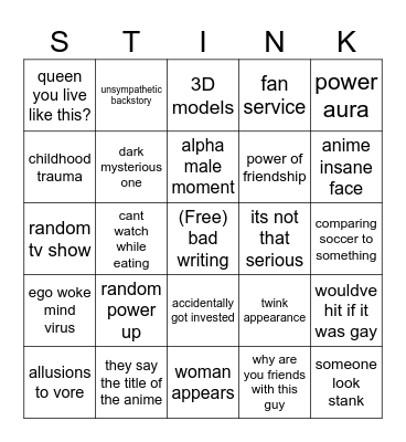 bluelock bingo Card