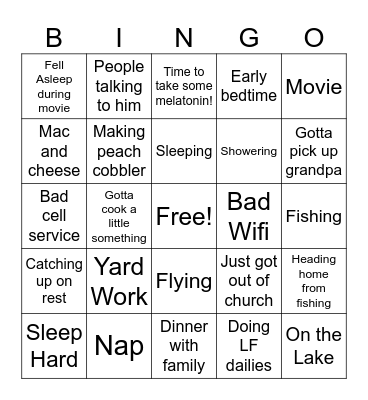 Benn Bingo Card