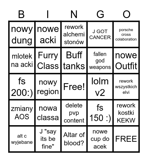 heidel ball Bingo Card