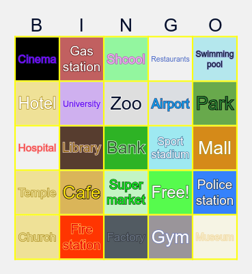 Place Bingo Card