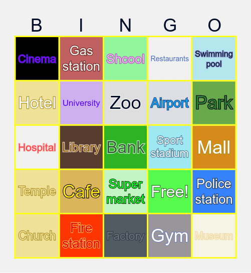 Place Bingo Card