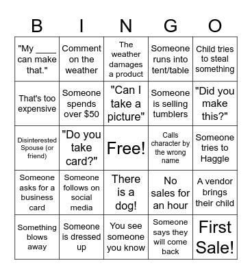 Market Bingo Card