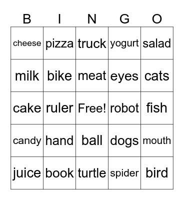 P1 P2 P3 English Camp 2024 Bingo Card