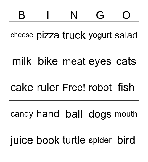P1 P2 P3 English Club 2024 Bingo Card